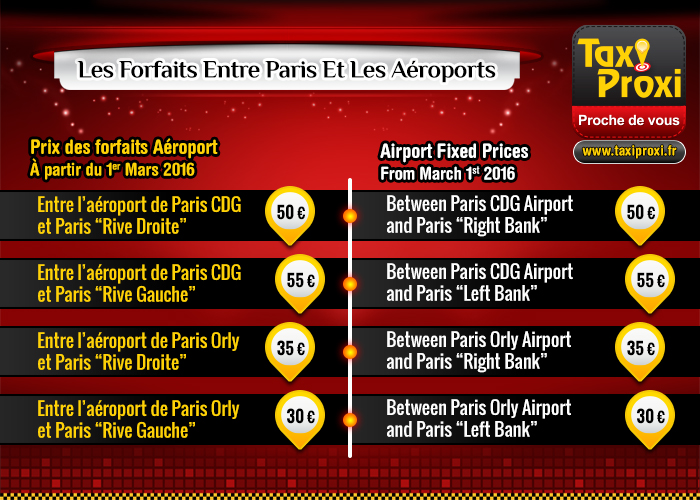 Réserver votre taxi pour aller de la rive droite à l'aéroport d'orly